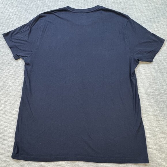 Old Navy Mens Navy Blue T-Shirt Sunset Basketball Court Palm Trees Graphic Sz XL - Picture 2 of 9